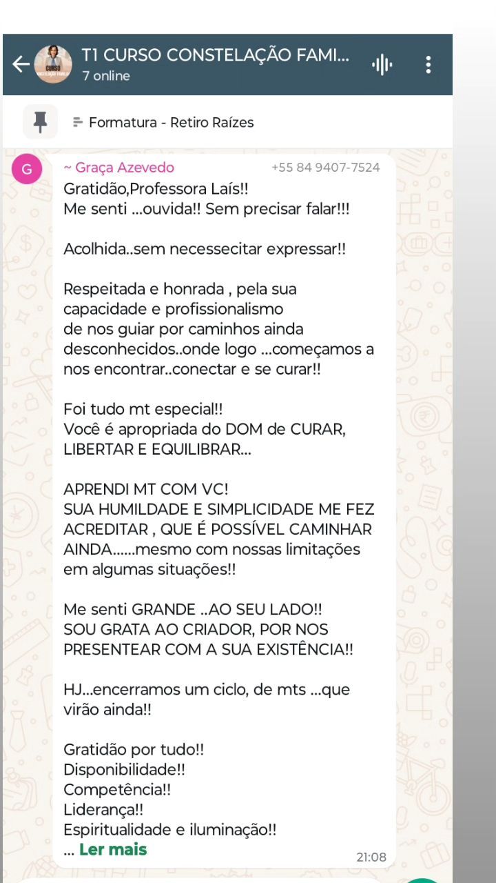 Depoimento de Graça sobre Laís