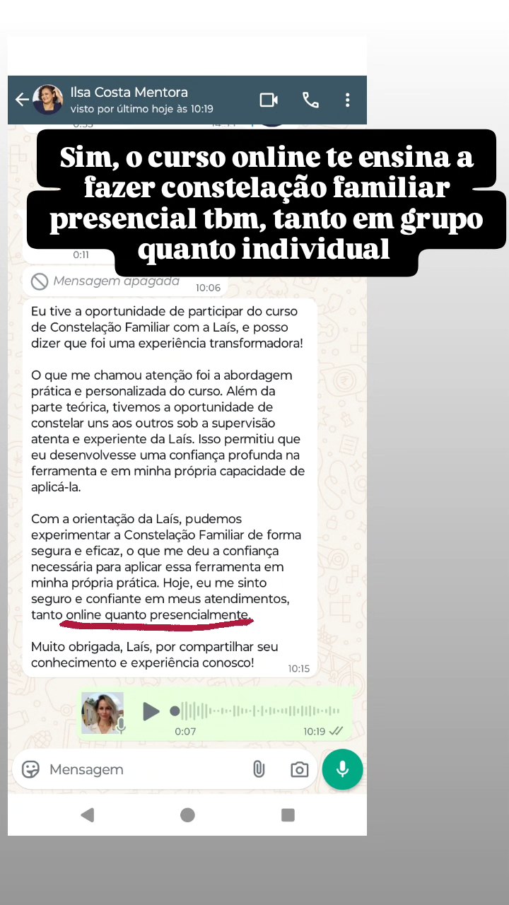 Depoimento de Ilsa sobre a formação online