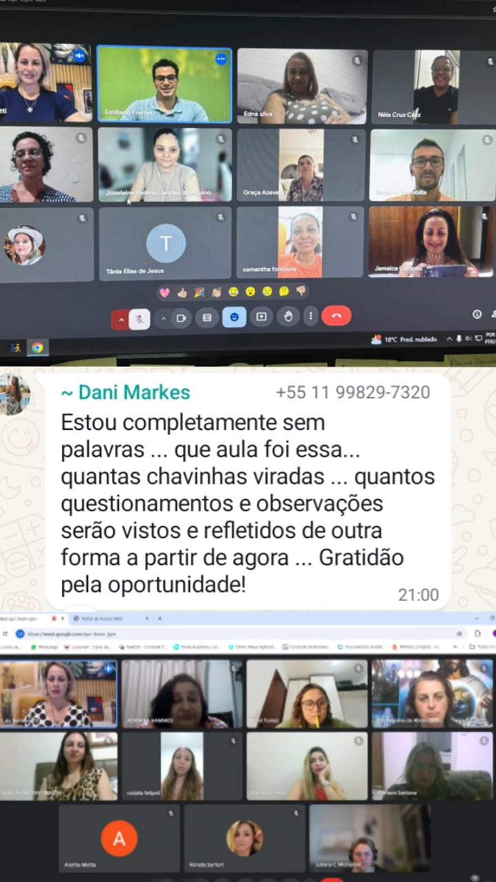 Encontro online e depoimento de Dani